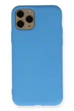 Newface iPhone 11 Pro Kılıf Nano içi Kadife Silikon - Mavi