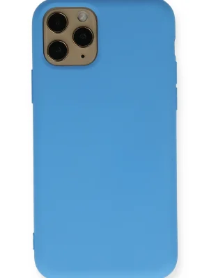 Newface iPhone 11 Pro Kılıf Nano içi Kadife Silikon - Mavi