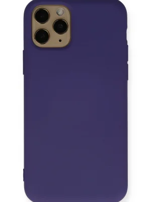 Newface iPhone 11 Pro Kılıf Nano içi Kadife Silikon - Mor