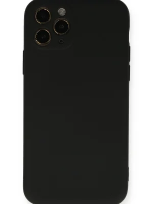 Newface iPhone 11 Pro Kılıf Nano içi Kadife Silikon - Siyah