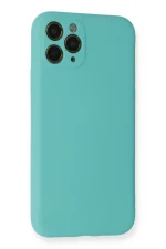 Newface iPhone 11 Pro Kılıf Nano içi Kadife Silikon - Turkuaz - Görsel 3