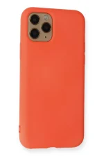Newface iPhone 11 Pro Kılıf Nano içi Kadife Silikon - Turuncu - Görsel 3