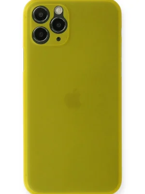 Newface iPhone 11 Pro Kılıf PP Ultra İnce Kapak - Sarı
