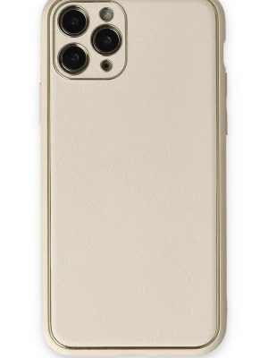 Newface iPhone 11 Pro Max Kılıf Coco Deri Silikon Kapak - Beyaz