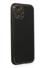 Newface iPhone 11 Pro Max Kılıf Coco Deri Silikon Kapak - Siyah - Görsel 2