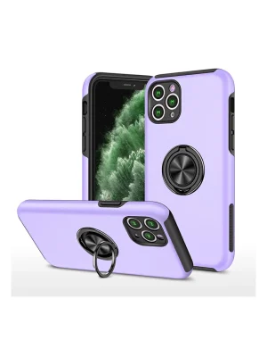Newface iPhone 11 Pro Max Kılıf Elit Yüzüklü Kapak - Mor
