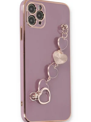 Newface iPhone 11 Pro Max Kılıf Esila Silikon - Mor