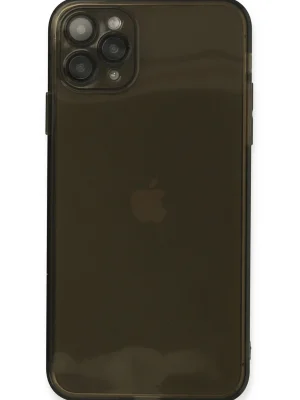 Newface iPhone 11 Pro Max Kılıf Fly Lens Silikon - Siyah