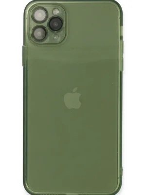 Newface iPhone 11 Pro Max Kılıf Fly Lens Silikon - Yeşil