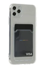 Newface iPhone 11 Pro Max Kılıf Kart Şeffaf Silikon - Şeffaf