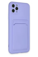 Newface iPhone 11 Pro Max Kılıf Kelvin Kartvizitli Silikon - Lila - Görsel 2