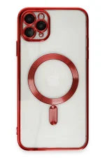 Newface iPhone 11 Pro Max Kılıf Kross Magneticsafe Kapak - Kırmızı
