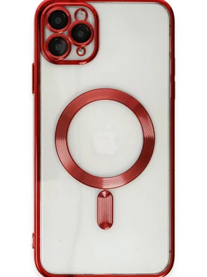 Newface iPhone 11 Pro Max Kılıf Kross Magneticsafe Kapak - Kırmızı
