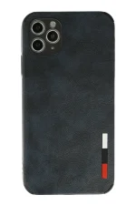 Newface iPhone 11 Pro Max Kılıf Loop Deri Silikon - Lacivert