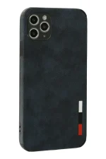 Newface iPhone 11 Pro Max Kılıf Loop Deri Silikon - Lacivert - Görsel 3