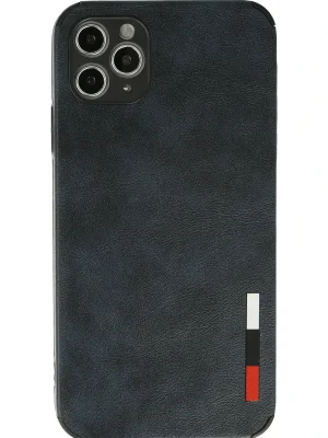 Newface iPhone 11 Pro Max Kılıf Loop Deri Silikon - Lacivert