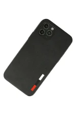 Newface iPhone 11 Pro Max Kılıf Loop Deri Silikon - Siyah - Görsel 2