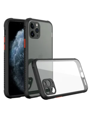 Newface iPhone 11 Pro Max Kılıf Miami Şeffaf Silikon - Siyah