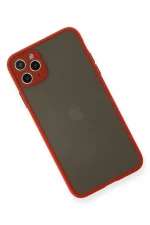 Newface iPhone 11 Pro Max Kılıf Montreal Silikon Kapak - Kırmızı - Görsel 3