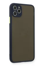 Newface iPhone 11 Pro Max Kılıf Montreal Silikon Kapak - Lacivert - Görsel 2