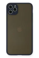 Newface iPhone 11 Pro Max Kılıf Montreal Silikon Kapak - Lacivert