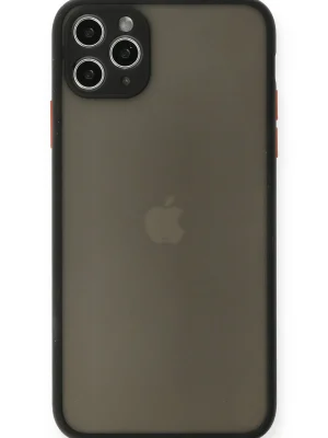 Newface iPhone 11 Pro Max Kılıf Montreal Silikon Kapak - Siyah