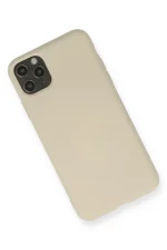 Newface iPhone 11 Pro Max Kılıf Nano içi Kadife Silikon - Bej - Görsel 2