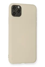 Newface iPhone 11 Pro Max Kılıf Nano içi Kadife Silikon - Bej - Görsel 3