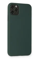 Newface iPhone 11 Pro Max Kılıf Nano içi Kadife Silikon - Koyu Yeşil - Görsel 3