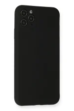 Newface iPhone 11 Pro Max Kılıf Nano içi Kadife Silikon - Siyah - Görsel 3