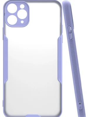 Newface iPhone 11 Pro Max Kılıf Platin Silikon - Lila