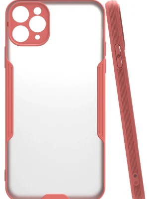 Newface iPhone 11 Pro Max Kılıf Platin Silikon - Pembe