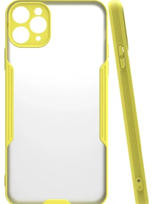 Newface iPhone 11 Pro Max Kılıf Platin Silikon - Sarı