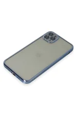 Newface iPhone 11 Pro Max Kılıf Razer Lensli Silikon - Açık Mavi - Görsel 4