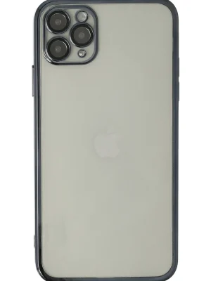 Newface iPhone 11 Pro Max Kılıf Razer Lensli Silikon - Siyah