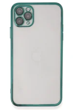 Newface iPhone 11 Pro Max Kılıf Razer Lensli Silikon - Yeşil