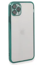 Newface iPhone 11 Pro Max Kılıf Razer Lensli Silikon - Yeşil - Görsel 3