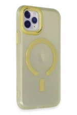 Newface iPhone 11 Pro Max Kılıf Troy Magsafe Kapak - Sarı