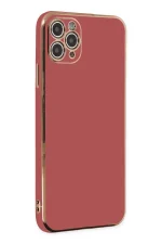 Newface iPhone 11 Pro Max Kılıf Volet Silikon - Kırmızı