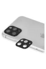 Newface iPhone 11 Pro Max Pers Alüminyum Kamera Lens - Siyah