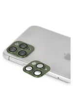 Newface iPhone 11 Pro Max Pers Alüminyum Kamera Lens - Yeşil
