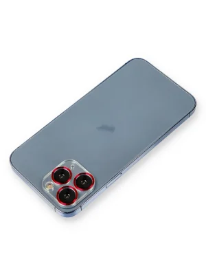 Newface iPhone 11 Pro Metal Kamera Lens Koruma Cam - Kırmızı