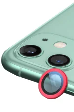 Newface iPhone 11 Raze Metal Kamera Lens - Kırmızı