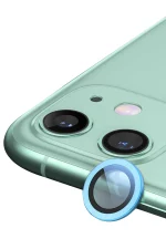 Newface iPhone 11 Raze Metal Kamera Lens - Mavi