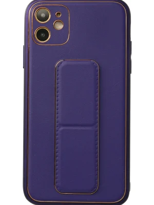 Newface iPhone 12 Kılıf Coco Deri Standlı Kapak - Mor