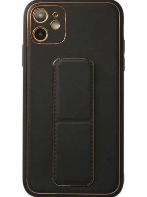 Newface iPhone 12 Kılıf Coco Deri Standlı Kapak - Siyah