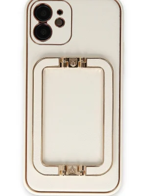 Newface iPhone 12 Kılıf Coco Elit Kapak - Beyaz