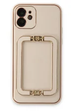 Newface iPhone 12 Kılıf Coco Elit Kapak - Gold