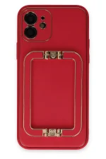 Newface iPhone 12 Kılıf Coco Elit Kapak - Kırmızı