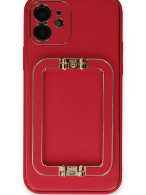 Newface iPhone 12 Kılıf Coco Elit Kapak - Kırmızı
